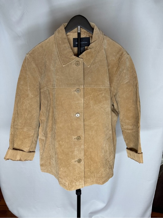 Moda International Jackets & Blazers - Moda International Tan Suede 100% Leather Button-Front Jacket Vintage XLP Coat